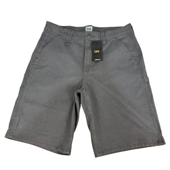 Lee Workwear Carpenter Shorts Mens Size 33 Painters Grey Durable Cotton Blend - Picture 1 of 7